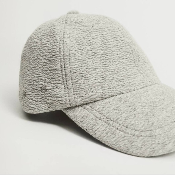 NWOT Mango Textured Ball Cap Grey - Picture 1 of 5